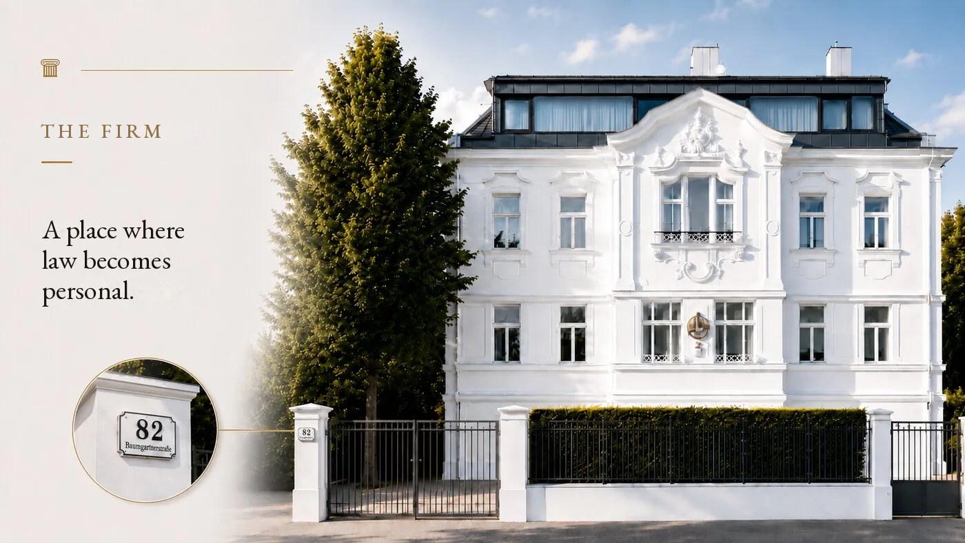 The Teamanwälte offices at Baumgartenstraße 82, 1140 Vienna – lawyers since 2000