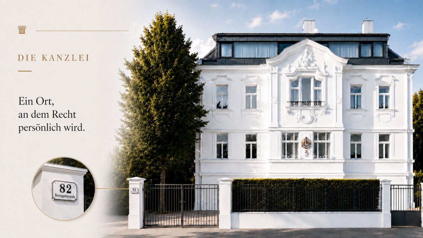 Kanzleigebäude der Team-Anwälte in der Baumgartenstraße 82, 1140 Wien – Rechtsanwälte seit 2000